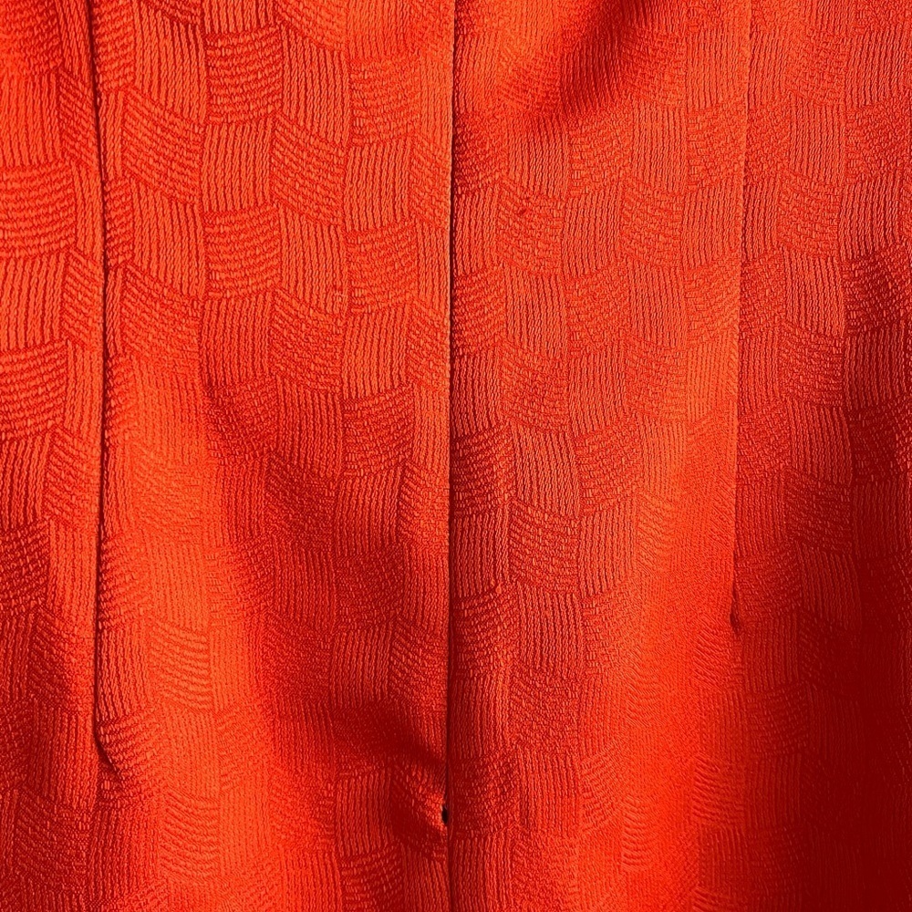 Tahari orange pencil dress w gold accent women’s size 10 - Picture 3 of 6